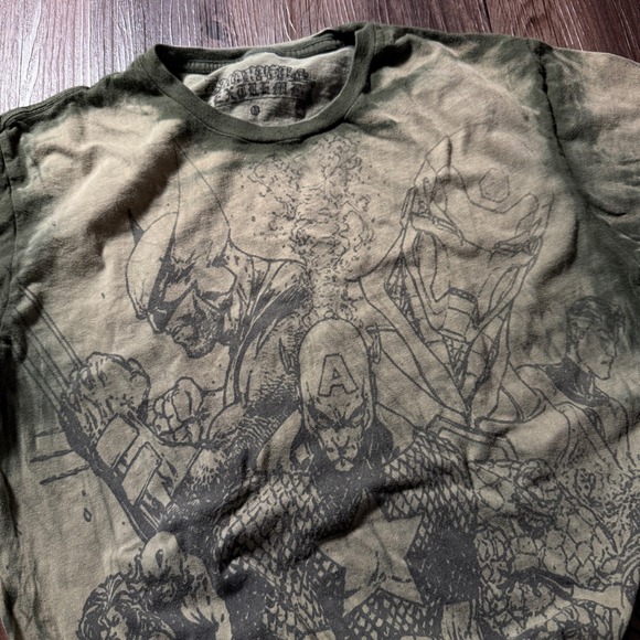 Marvel‎ Avengers Assemble Captain America AOP Graphic Print T Shirt Medium - Picture 4 of 6